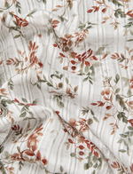 Cotton Printed White with Marrun Leaf Print Shirts for Men