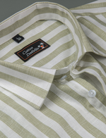 Linen Boss Patta Pista Green Colour Shirts