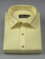 Linen Lemon Colour Shirts for Men