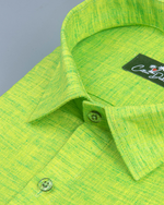 Linen Parrat Green Colour Shirts for Men