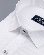 White Colour Dobby Cotton Shirts for Men
