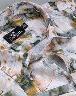 Belgium Linen Bristol Green Mix Print Shirts for Men