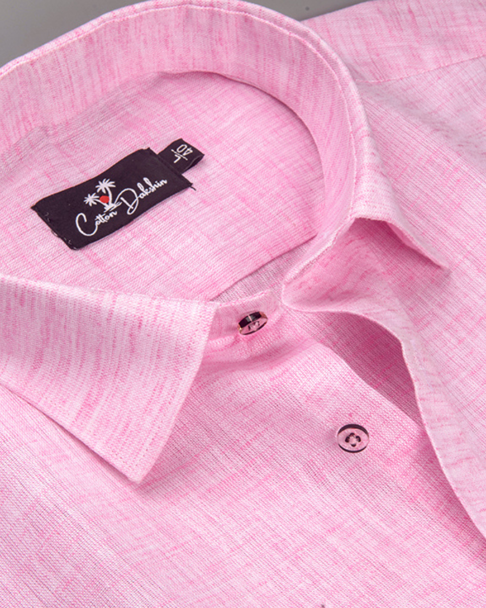 Linen Pink Colour Shirts for Men