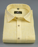 Linen Lemon Colour shirts for Men