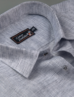 Linen Light Gray Colour Shirts for Men