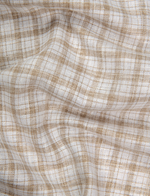Linen White with Fone Checks Shirts for Men