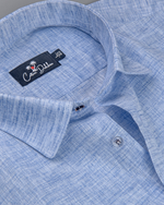 Linen Sky Blue Colour shirts for Men