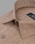 Blended Linen Fone Colour Shirts For Men