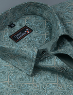 Cotton Printed Rama Green Colour Shirts for Men