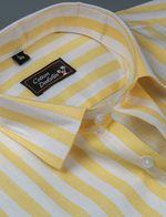 Linen Boss Patta Yellow Colour Shirts