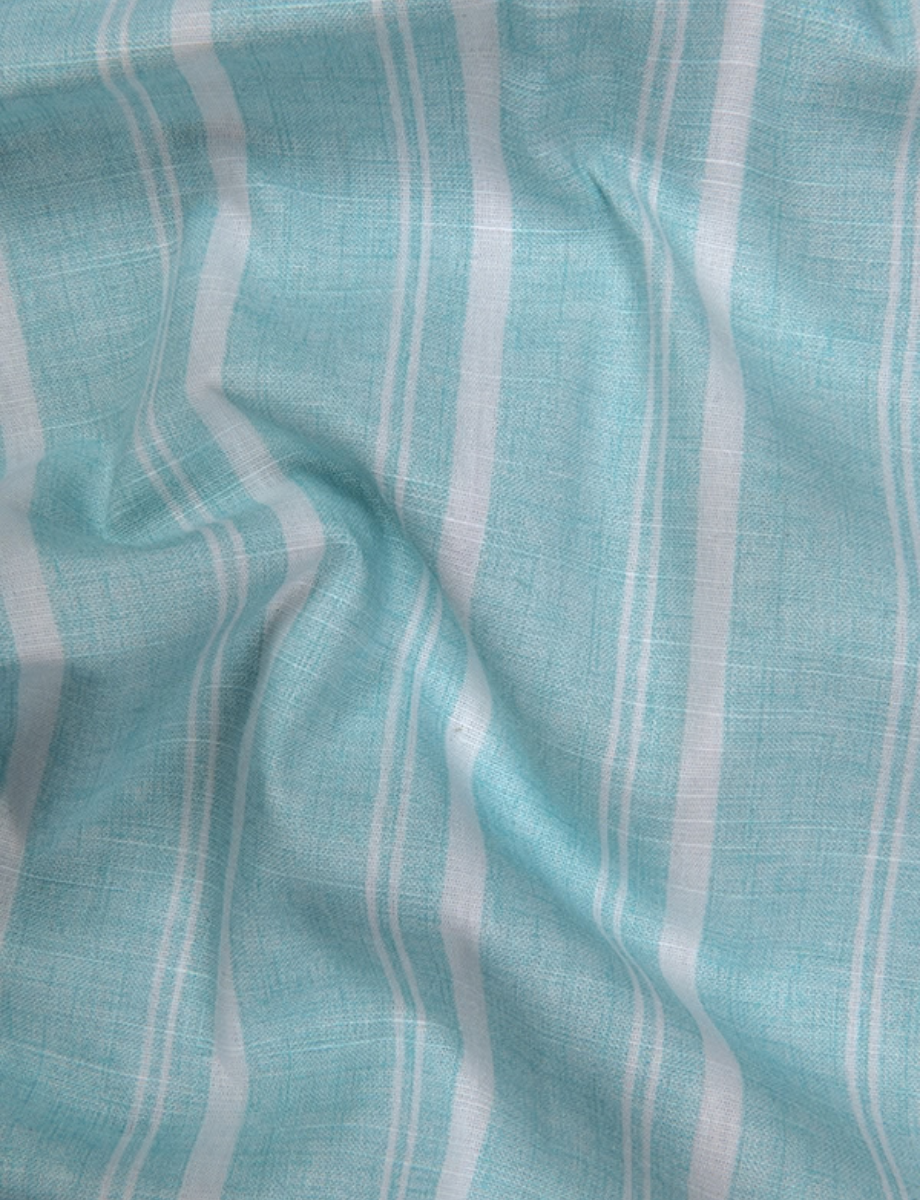 Slub Linen Rama Blue with White Lining Shirts for Men