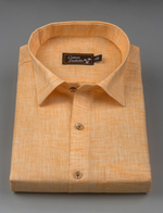 Linen Light Orange Colour Shirts for Men