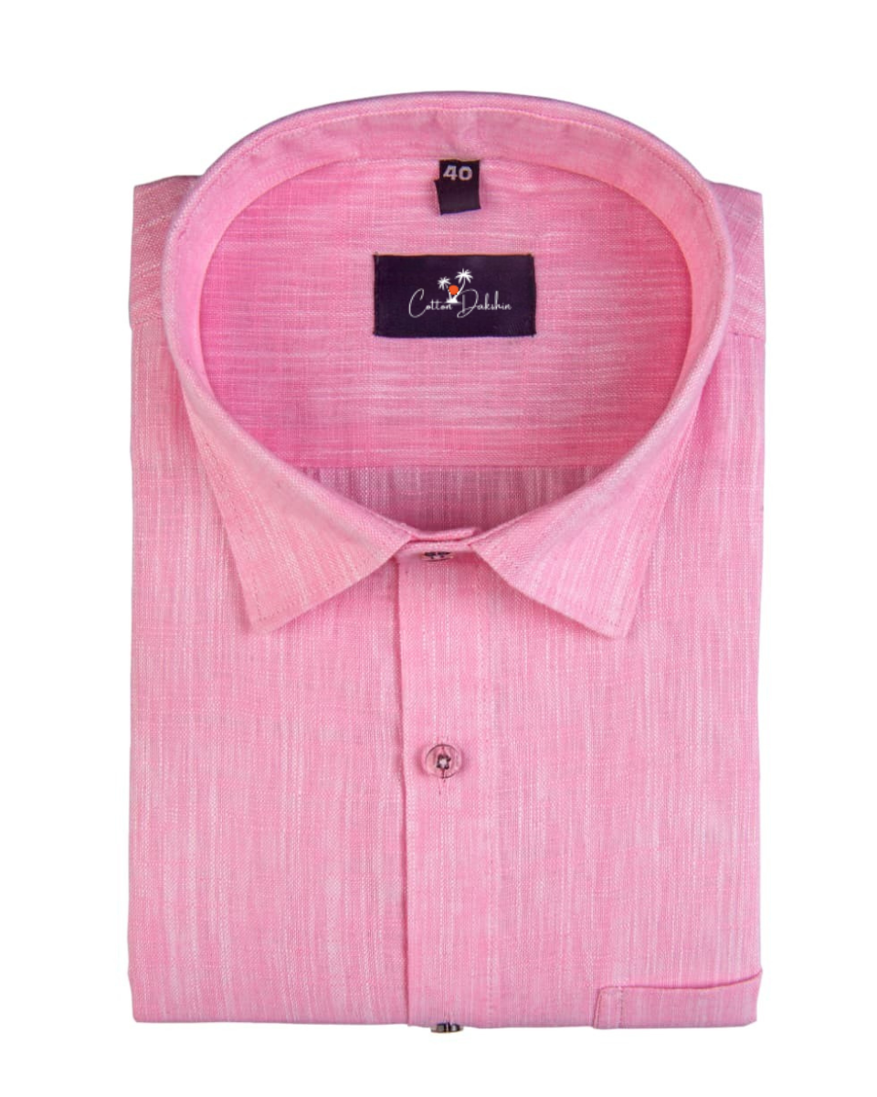 Linen Light Pink Colour Shirts for Men