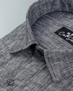 Linen Dark Grey Colour Shirt for Men