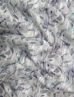 Cotton Printed White with Lavender Flowers Print Shirts for Men
