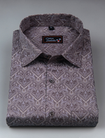 Cotton Printed Wine Colour Shirts for Men