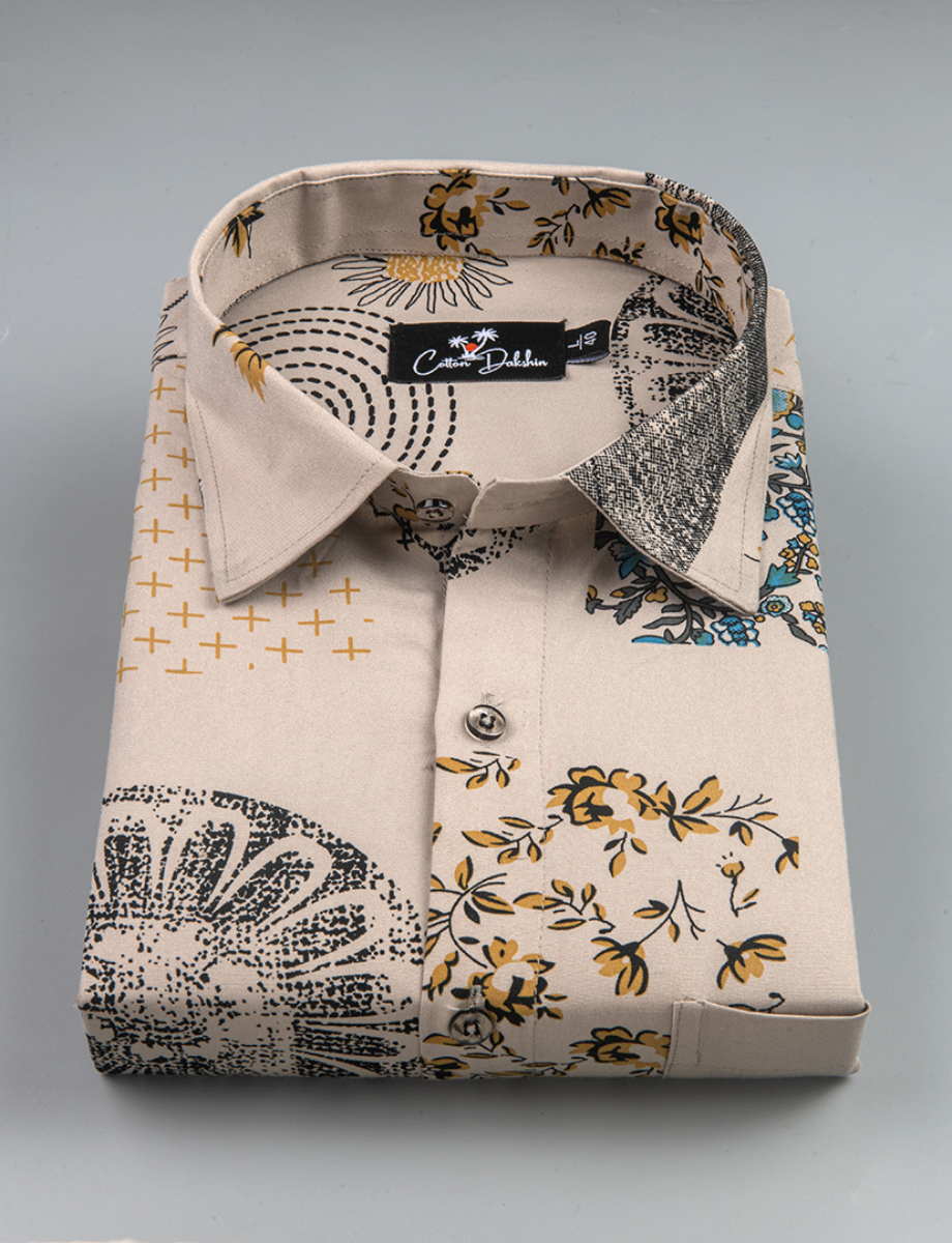 Rayon Print Fone With Rama FlowerPrint Shirts for Men