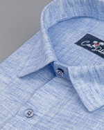 Linen Sky Blue Colour shirts for Men