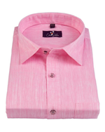 Linen Light Pink Colour Shirts for Men