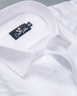 Belgium Linen White Shirts for Men
