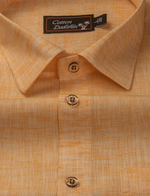 Linen Light Orange Colour Shirts for Men