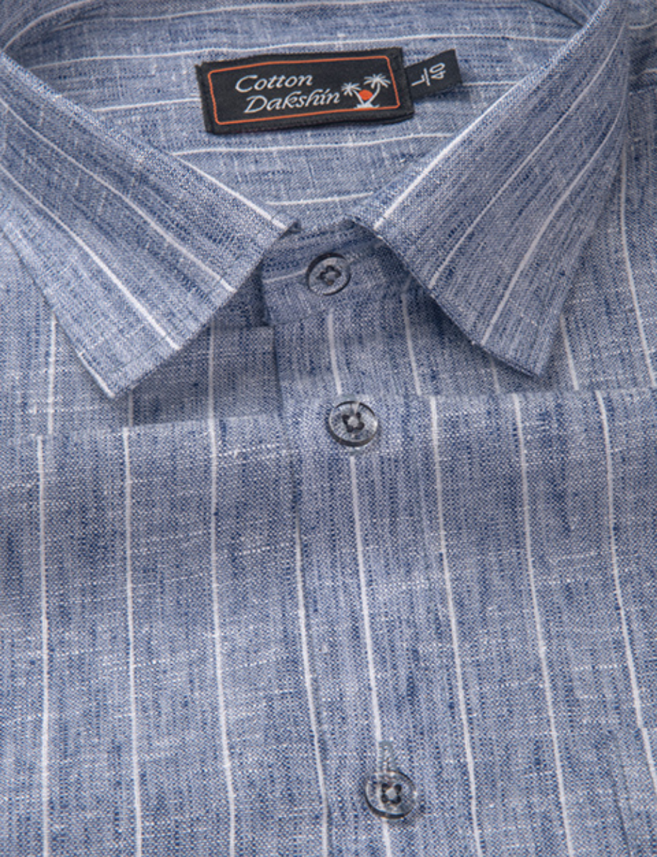 Euro Linen Blue Colour with Lining Shirts for Men