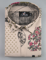 Rayon Print Fone with Pink Black Shirts for Men