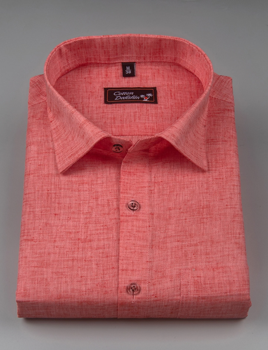 Linen peach colour shirts for men