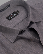 Blended Linen Gray Colour Shirts For Men