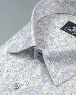 Cotton Cream with Rajwada Print Shirts for Men