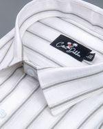 Linen white with Grey Lining Shirts for Men