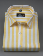Linen Boss Patta Yellow Colour Shirts