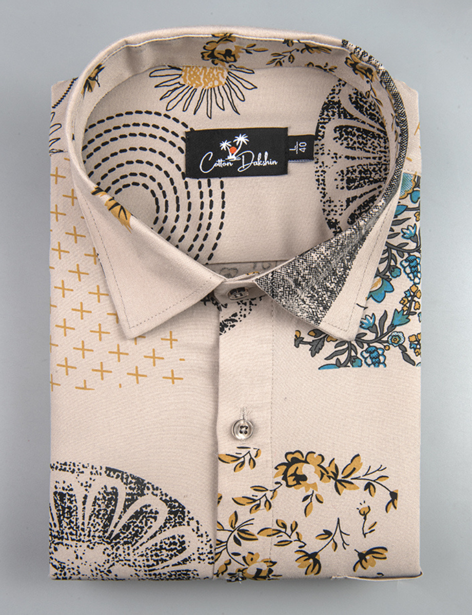 Rayon Print Fone With Rama FlowerPrint Shirts for Men