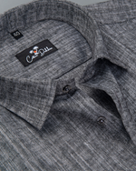 Linen Dark Grey Colour Shirt for Men
