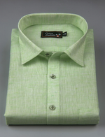 Linen Pista Green Colour Shirts for Men