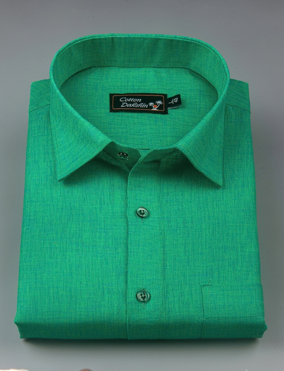 Linen Green Colour Shirts for Men