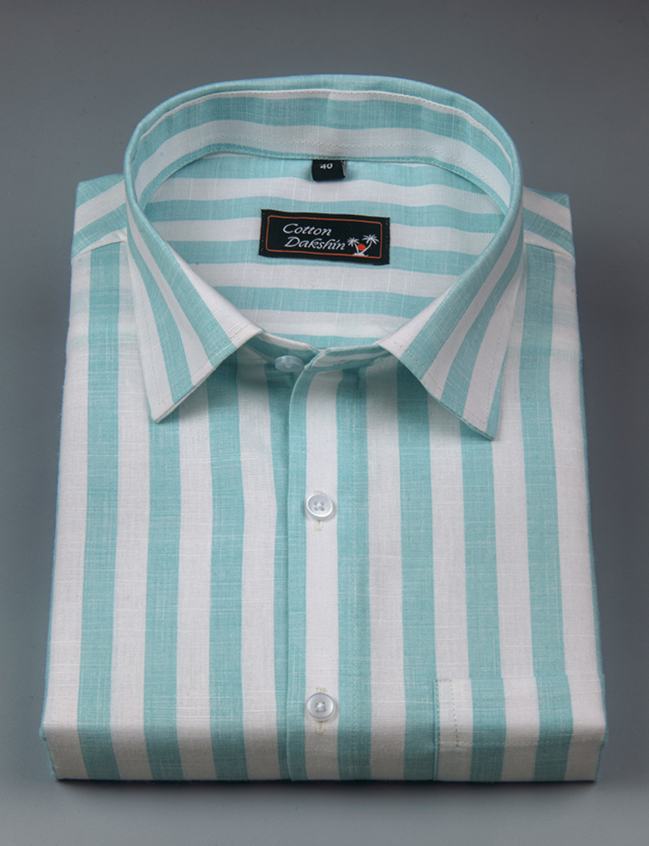 Linen Boss Patta Rama Green Colour Shirts