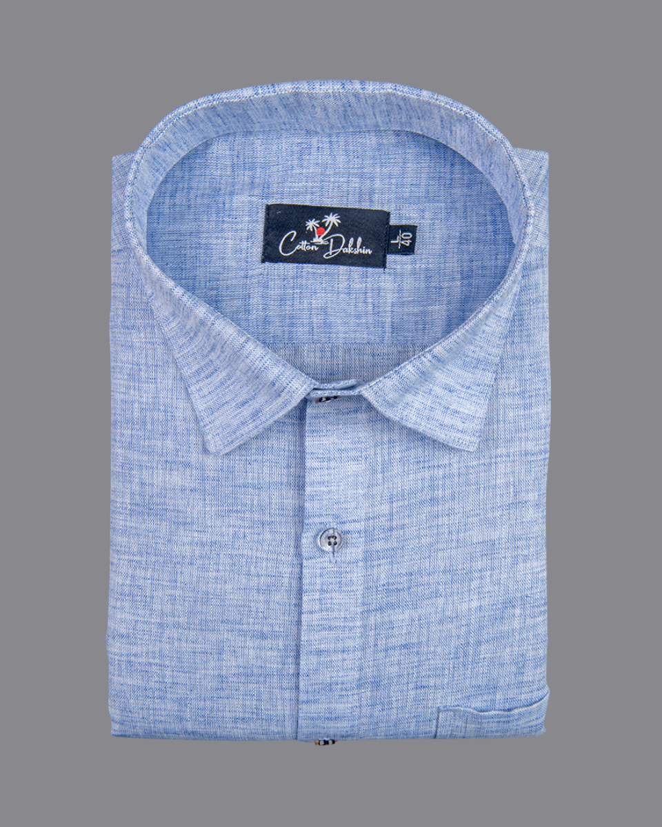 Linen Sky Blue Colour shirts for Men