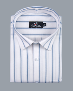 Linen White with Blue Lining Shirts for Men