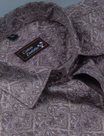 Cotton Printed Wine Colour Shirts for Men