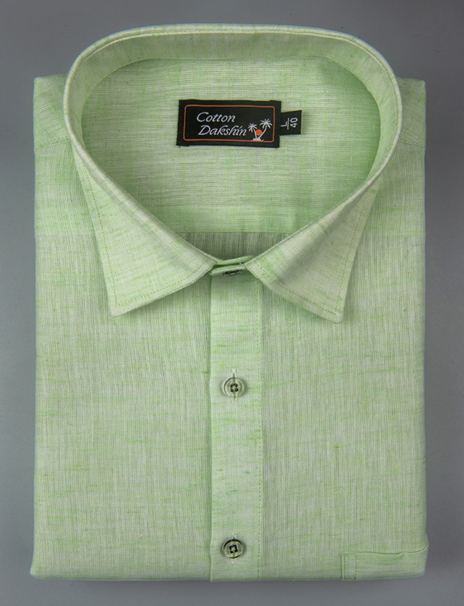 Linen Pista Green Colour Shirts for Men