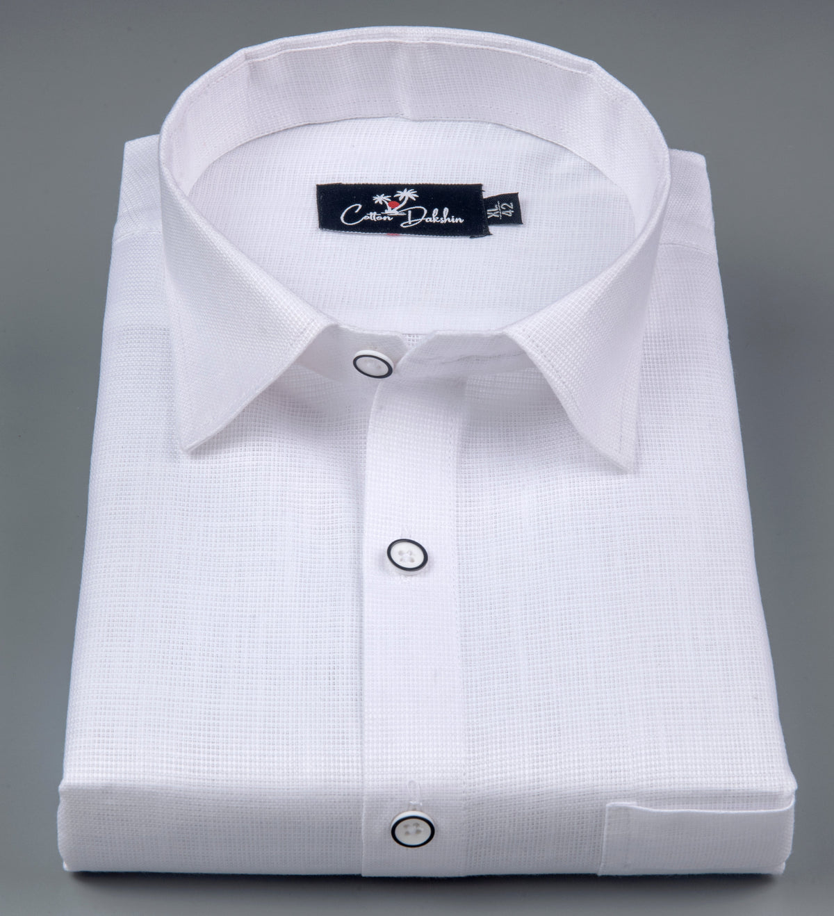 Italian linen Structure White Shirts for Men