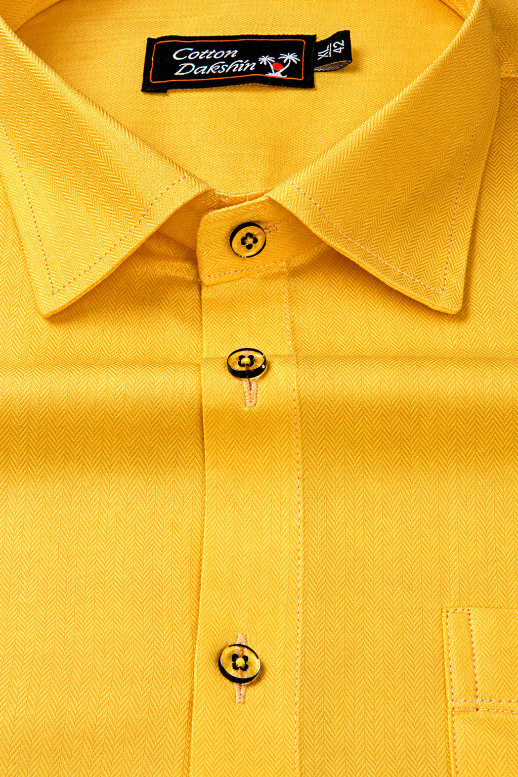 Bristol Linen Dark Yellow Colour Shirts for Men