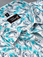 Cotton Printed white Rama Mix Zickzack Print Shirts for Men