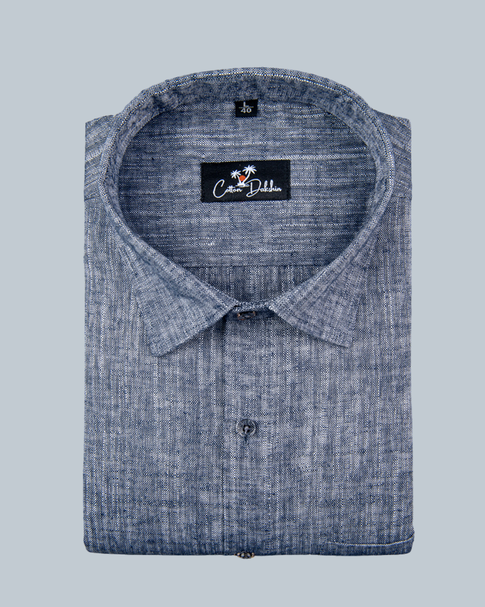 Linen Nevy Blue Colour Shirt for Men