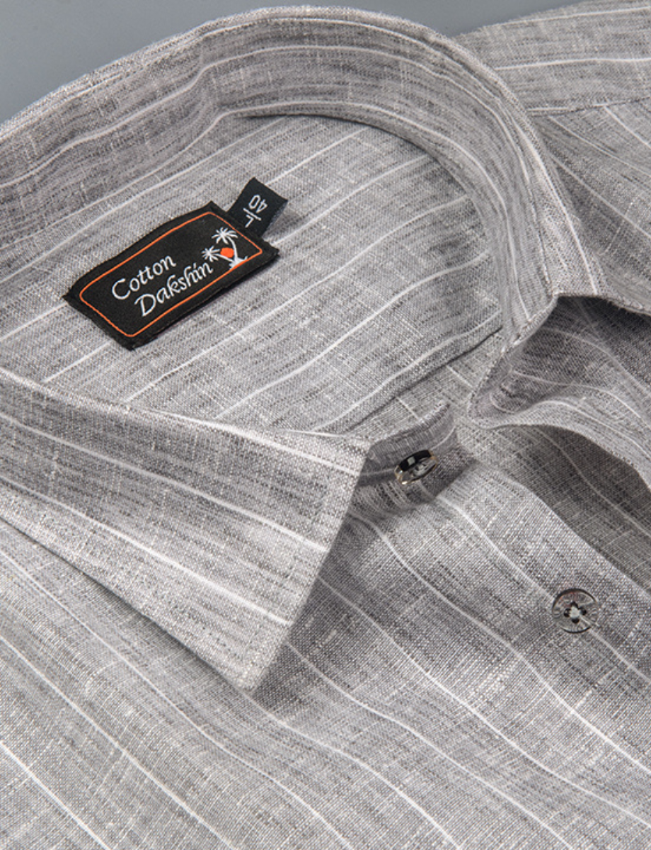 Euro Linen Light Gray Colour with Lining Shirts for Men