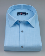 Cotton Sky Blue Colour Shirts for Men