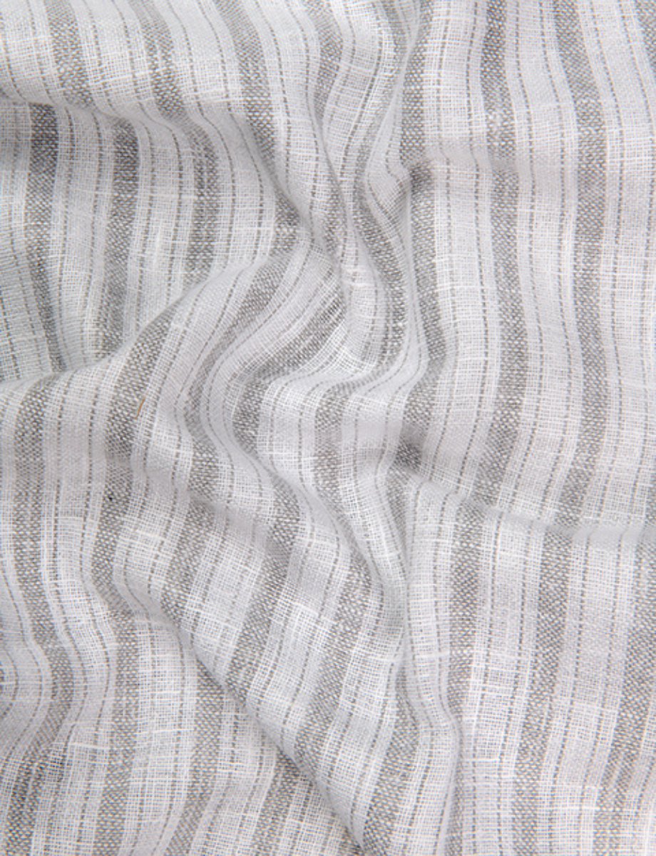 Linen White with Gray Lining Shirts for Men
