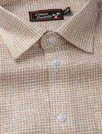Linen Fone Colour Checks Shirts for Men