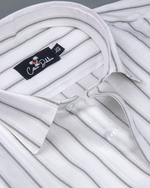 Linen white with Grey Lining Shirts for Men